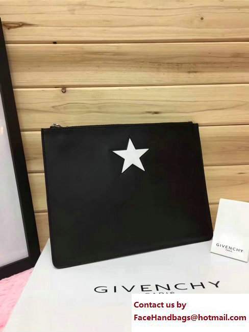 Givenchy Clutch Pouch Bag One White Star Black 2017