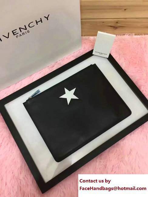 Givenchy Clutch Pouch Bag One White Star Black 2017
