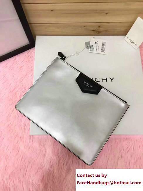 Givenchy Clutch Pouch Bag Silver/Black 2017 - Click Image to Close