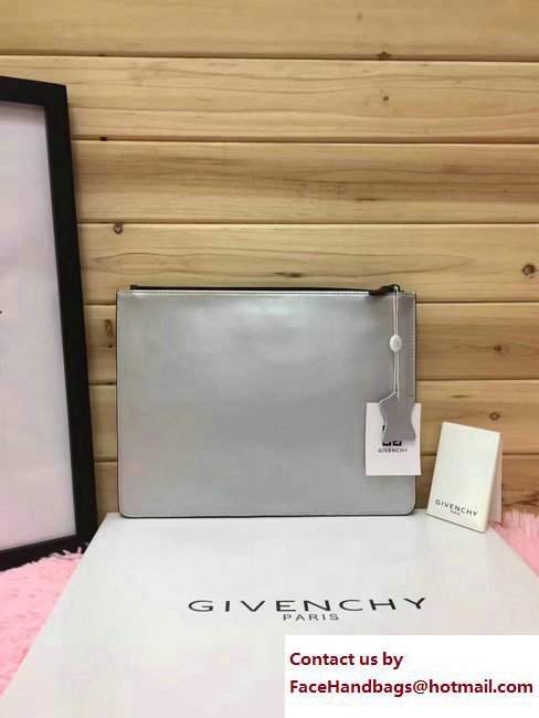 Givenchy Clutch Pouch Bag Silver/Black 2017
