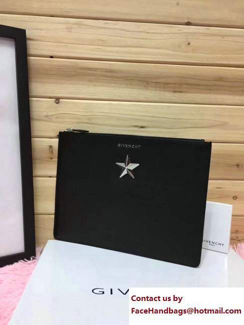 Givenchy Clutch Pouch Bag Silver Star 2017
