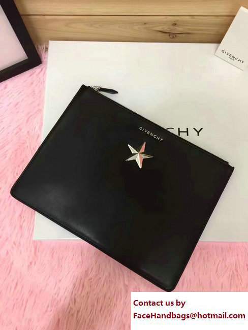 Givenchy Clutch Pouch Bag Silver Star 2017