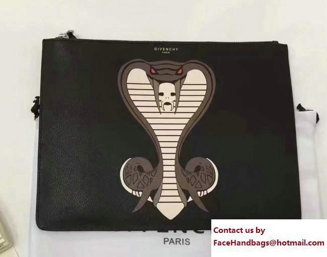 Givenchy Clutch Pouch Bag Snake Skull Black 2017 - Click Image to Close