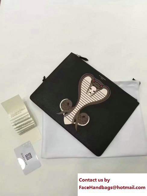 Givenchy Clutch Pouch Bag Snake Skull Black 2017 - Click Image to Close