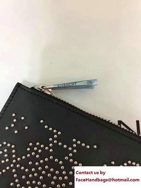 Givenchy Clutch Pouch Bag Studded Black 2017