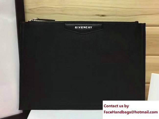 Givenchy Clutch Pouch Bag White Logo Black 2017 - Click Image to Close