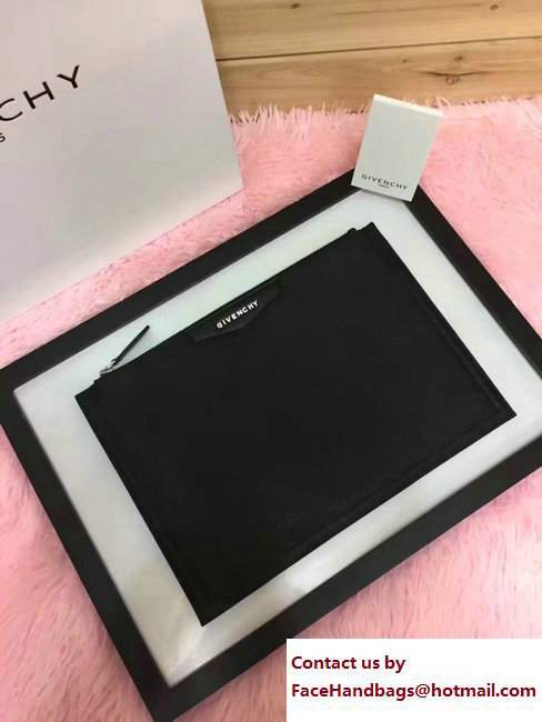 Givenchy Clutch Pouch Bag White Logo Black 2017