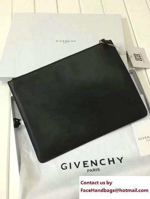 Givenchy Clutch Pouch Bag White Star and Stripe Black 2017