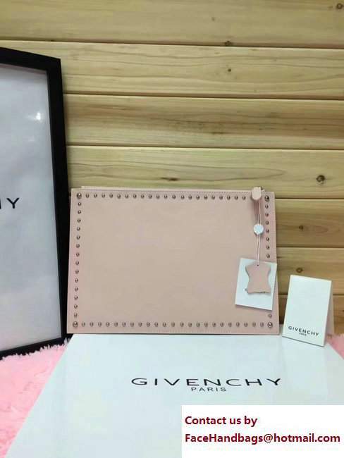 Givenchy Clutch Pouch Large Bag Studded Light Pink 2017