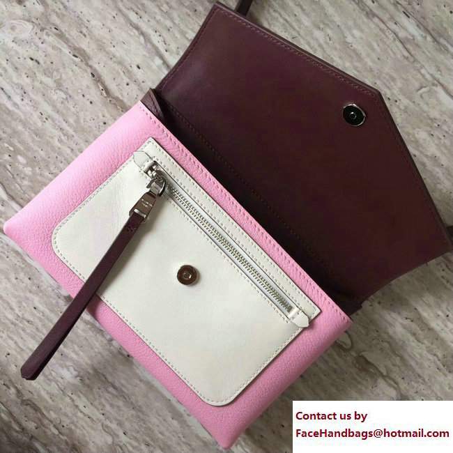 Givenchy Duetto Crossbody Flap Bag Burgundy/White/Pink 2017 - Click Image to Close