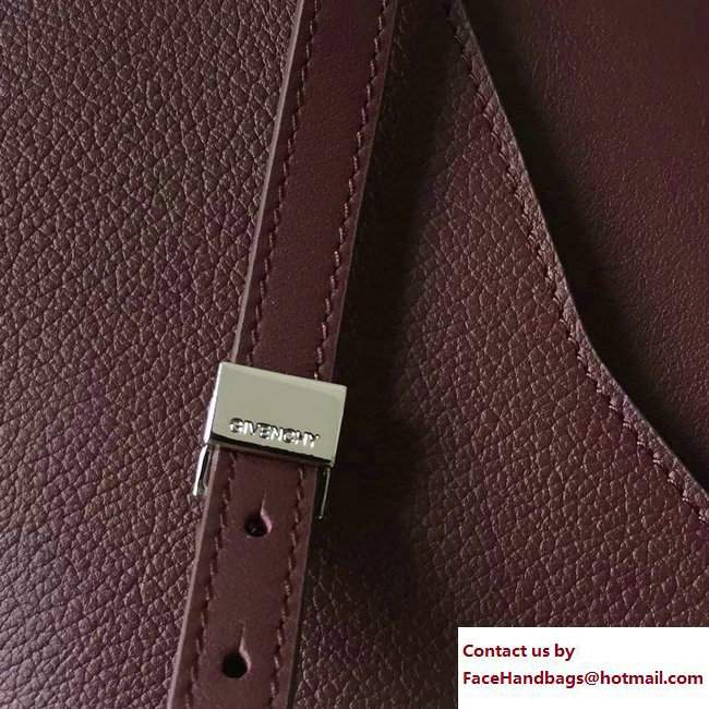Givenchy Duetto Crossbody Flap Bag Burgundy/White/Pink 2017