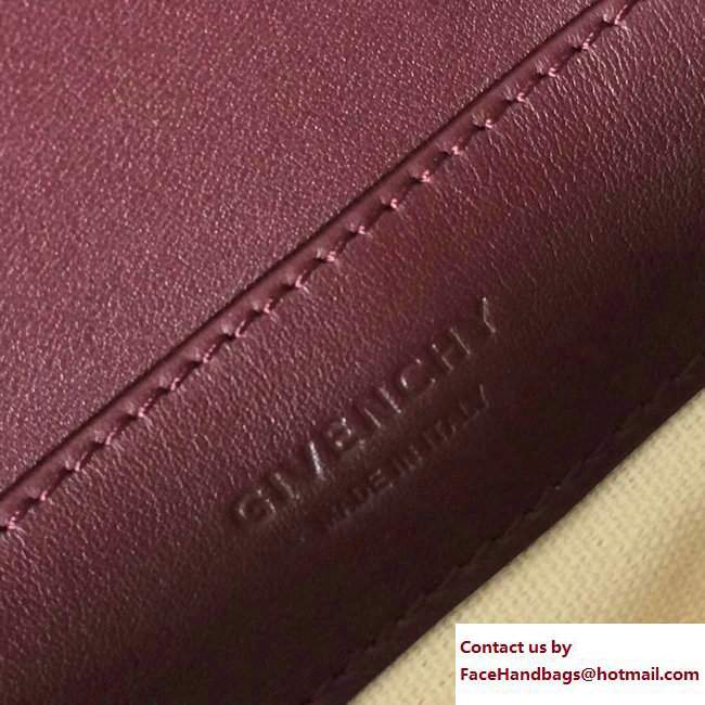 Givenchy Duetto Crossbody Flap Bag Burgundy/White/Pink 2017 - Click Image to Close