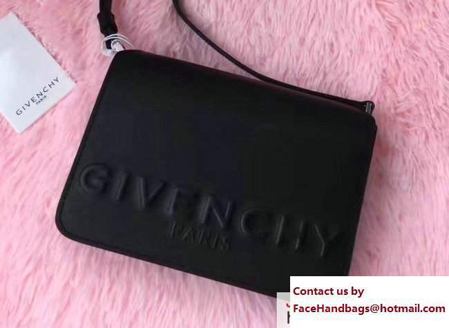 Givenchy Logo Embossment Shoulder Bag Black 2017