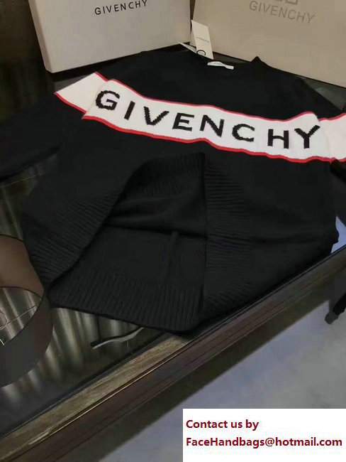 Givenchy Logo Sweater Black 2017 - Click Image to Close