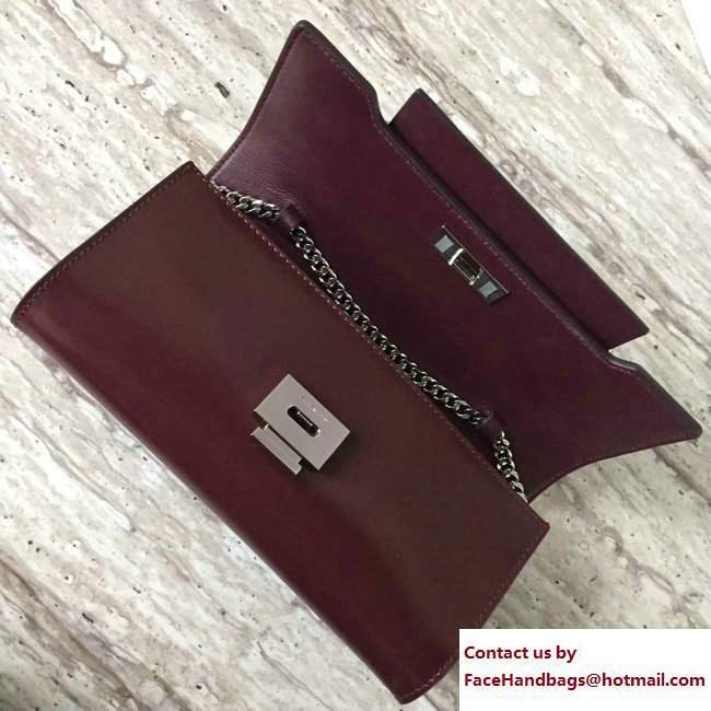 Givenchy Mini Infinity Chain Shoulder Bag Burgundy 2017 - Click Image to Close