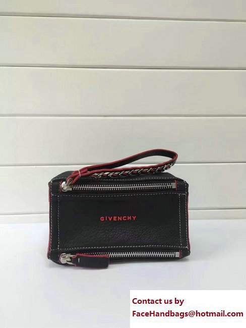 Givenchy Pandora Beauty Pouch Cosmetic Bag Black/Red - Click Image to Close