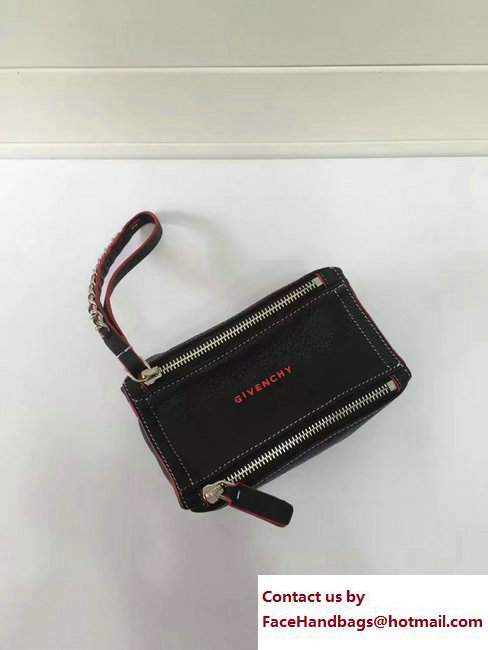Givenchy Pandora Beauty Pouch Cosmetic Bag Black/Red