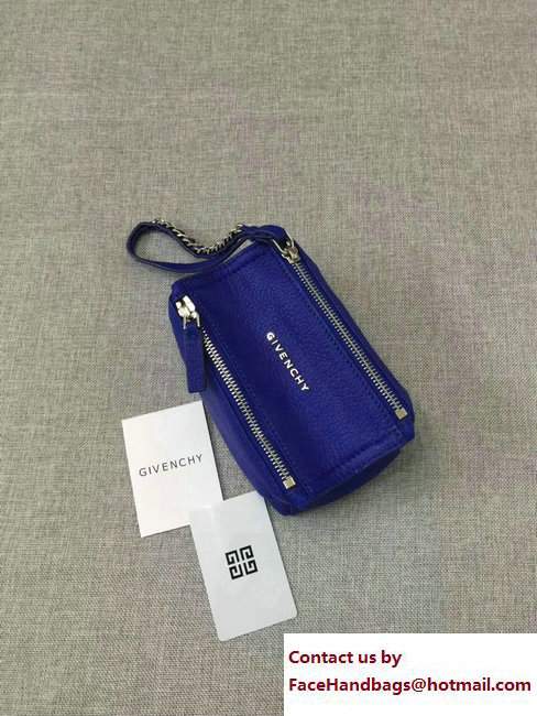 Givenchy Pandora Beauty Pouch Cosmetic Bag Blue
