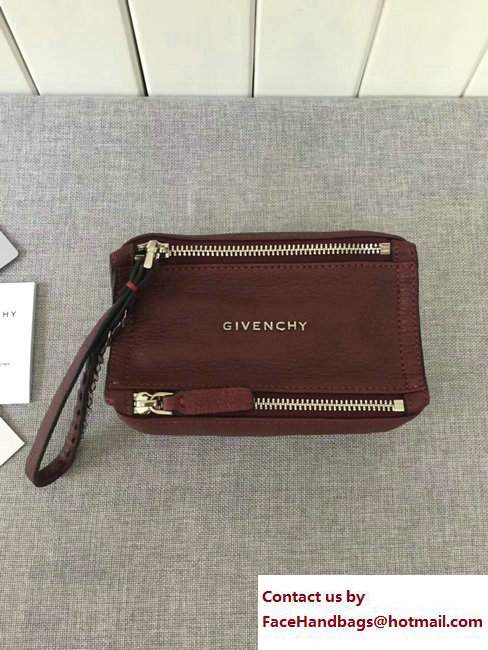 Givenchy Pandora Beauty Pouch Cosmetic Bag Burgundy - Click Image to Close
