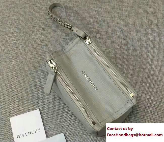 Givenchy Pandora Beauty Pouch Cosmetic Bag Light Gray