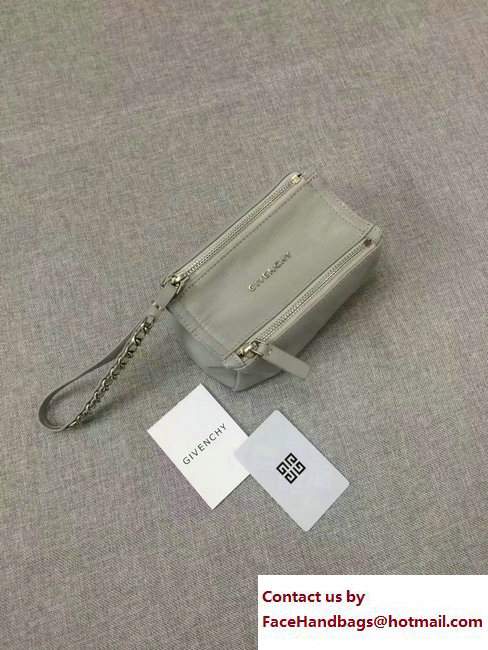 Givenchy Pandora Beauty Pouch Cosmetic Bag Light Gray