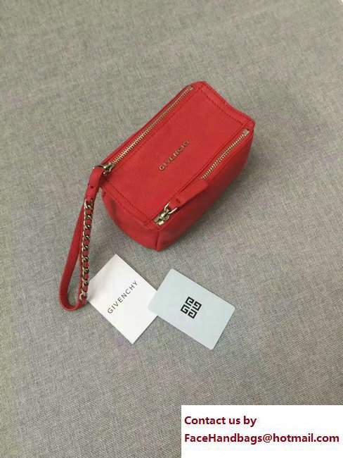 Givenchy Pandora Beauty Pouch Cosmetic Bag Red