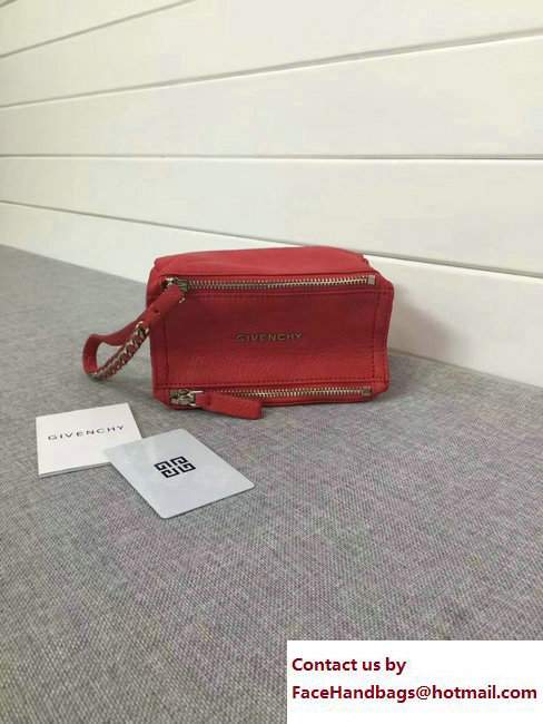 Givenchy Pandora Beauty Pouch Cosmetic Bag Red