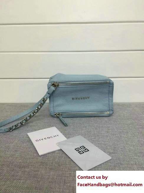 Givenchy Pandora Beauty Pouch Cosmetic Bag Sky Blue
