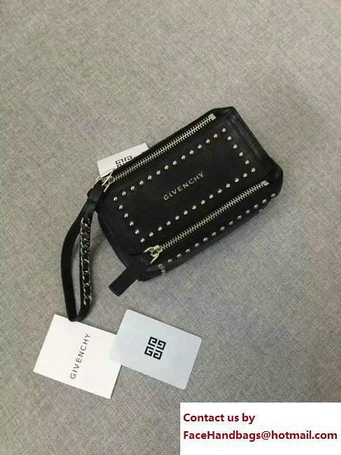 Givenchy Pandora Beauty Pouch Cosmetic Bag Studded Black - Click Image to Close