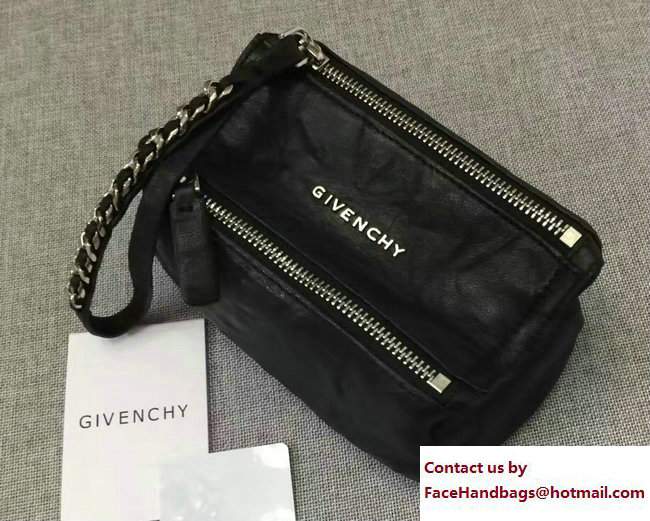 Givenchy Pandora Beauty Pouch Cosmetic Bag Washed Black - Click Image to Close
