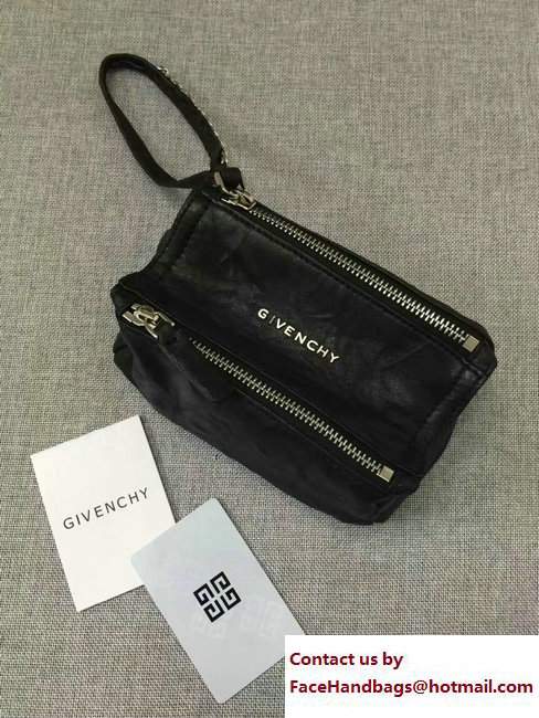 Givenchy Pandora Beauty Pouch Cosmetic Bag Washed Black - Click Image to Close