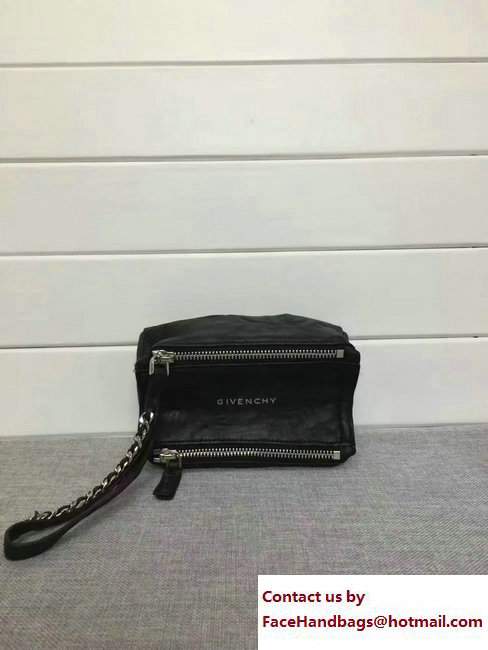 Givenchy Pandora Beauty Pouch Cosmetic Bag Washed Black