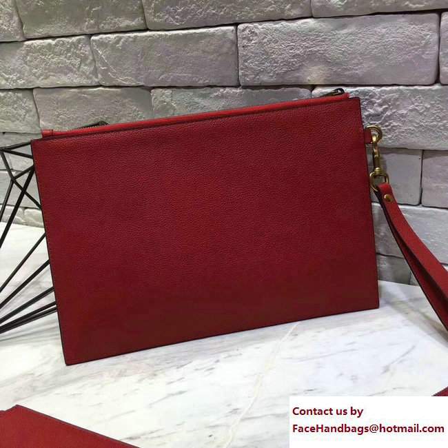 Gucci Coco Capitan Vintage Logo Pouch Clutch Bag Red 2017