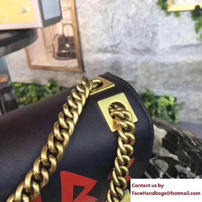 Gucci Crystal Embellished Shoulder Bag 477330 Future Black 2017