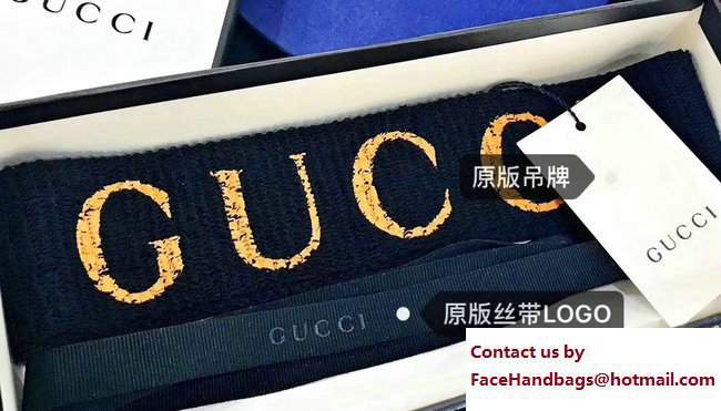 Gucci Elastic Headband 491820 Black 2017