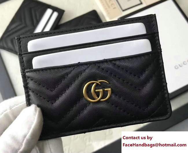 Gucci GG Marmont Card Case 443127 Black 2017