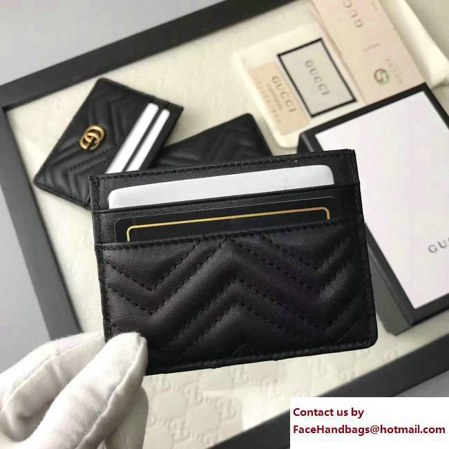 Gucci GG Marmont Card Case 443127 Black 2017 - Click Image to Close