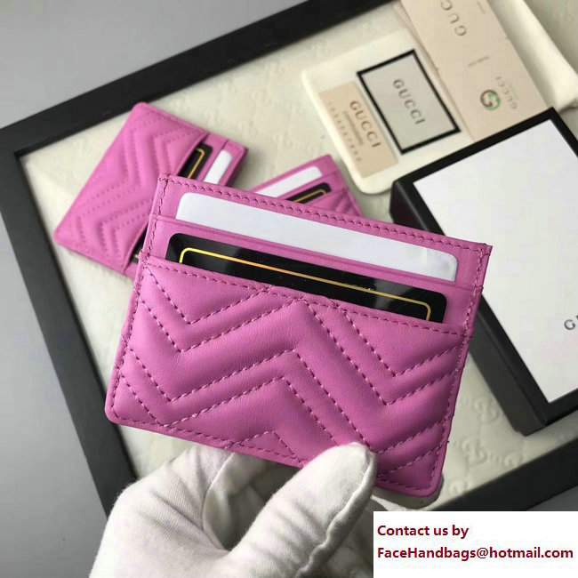 Gucci GG Marmont Card Case 443127 Dark Pink 2017 - Click Image to Close