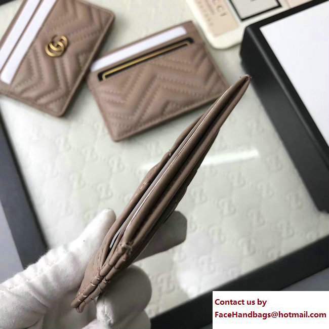 Gucci GG Marmont Card Case 443127 Nude 2017