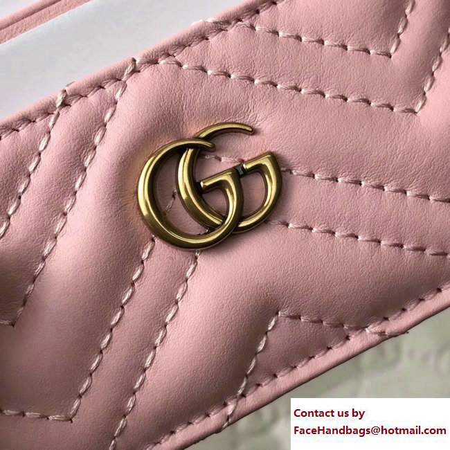 Gucci GG Marmont Card Case 443127 Pink 2017 - Click Image to Close