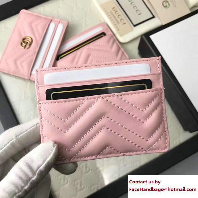 Gucci GG Marmont Card Case 443127 Pink 2017