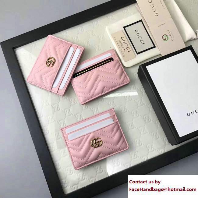 Gucci GG Marmont Card Case 443127 Pink 2017