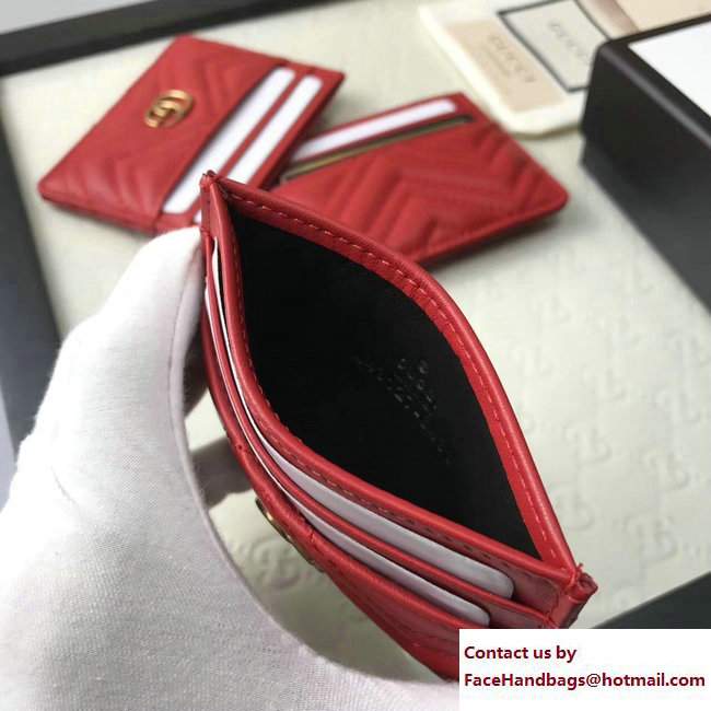Gucci GG Marmont Card Case 443127 Red 2017 - Click Image to Close