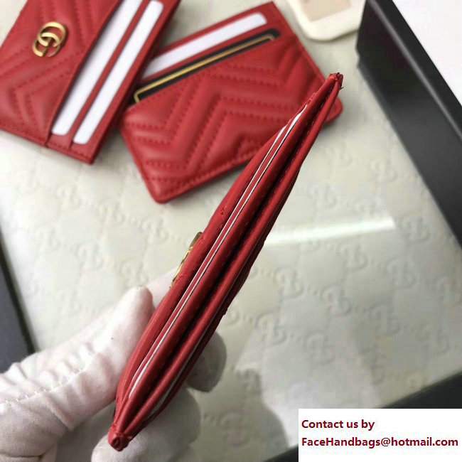 Gucci GG Marmont Card Case 443127 Red 2017