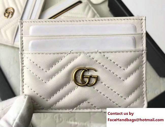 Gucci GG Marmont Card Case 443127 White 2017