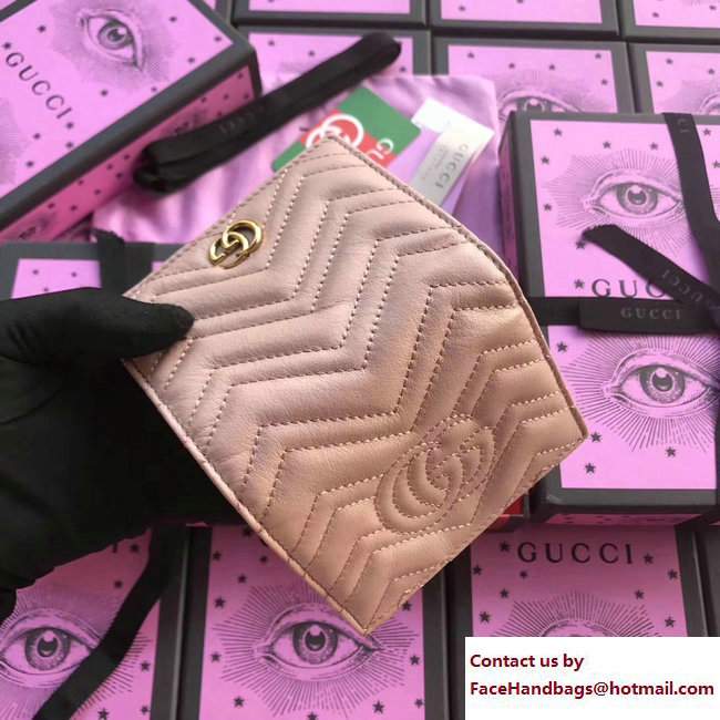 Gucci GG Marmont Card Case 466492 Nude Pink 2017 - Click Image to Close