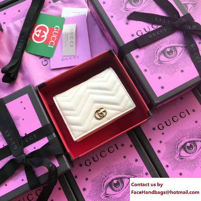 Gucci GG Marmont Card Case 466492 White 2017 - Click Image to Close