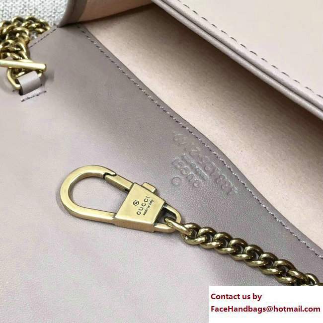 Gucci GG Marmont Leather Mini Bag 488426 Nude 2017 - Click Image to Close