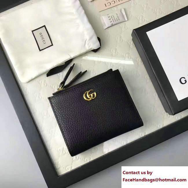 Gucci GG Marmont Leather Wallet 474747 Black 2017