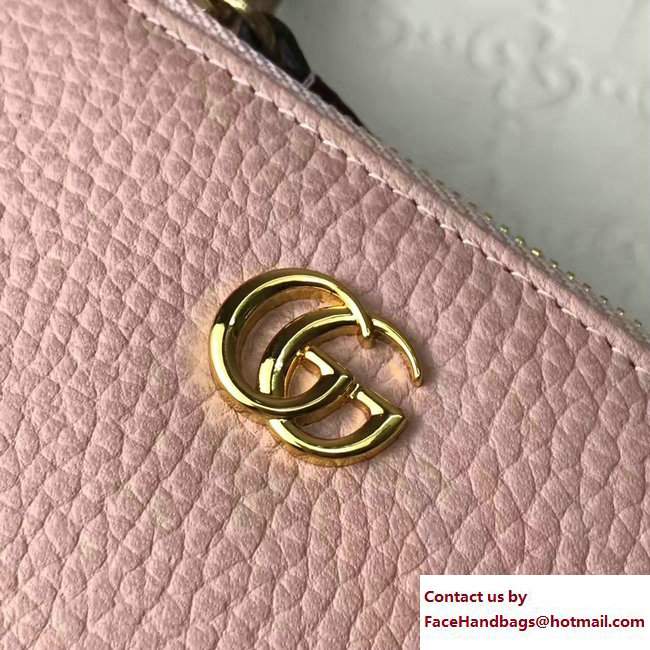 Gucci GG Marmont Leather Wallet 474747 Nude Pink 2017